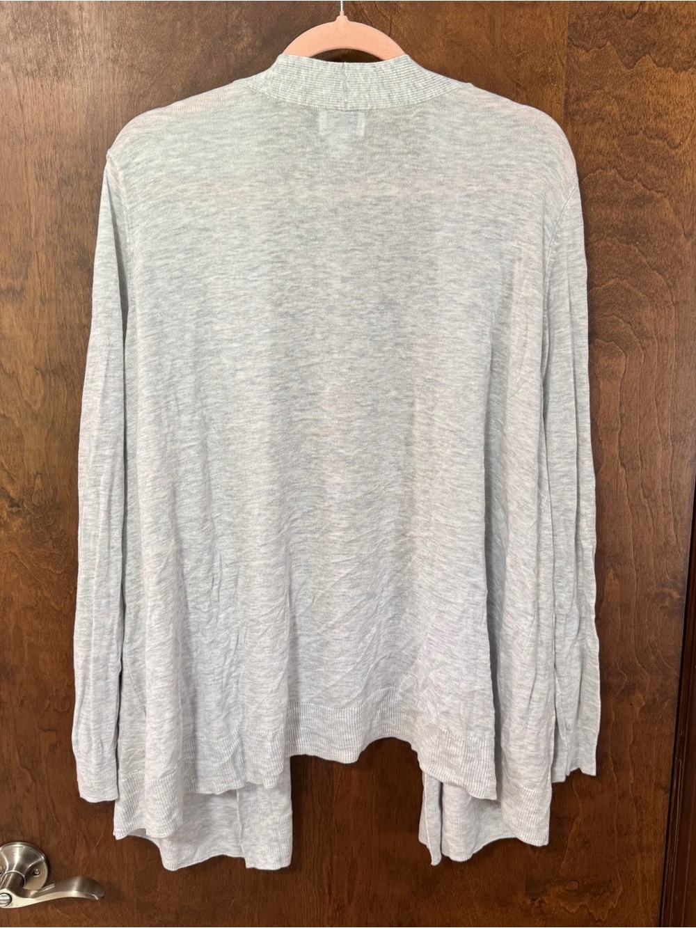 Old Navy plus size Light Heather Gray Open-Front Women's Cardigan - Picture 3 of 3